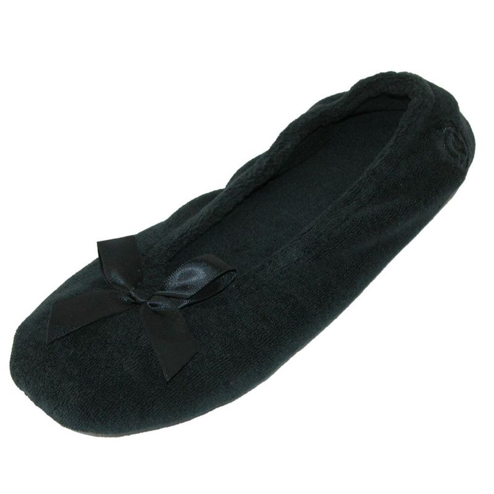 Isotoner Women's Terry Classic Ballerina Slippers (Pack of 2)